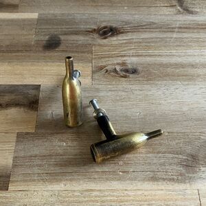 Pair of Wine Bottle Gold Patina Cabinet Knobs